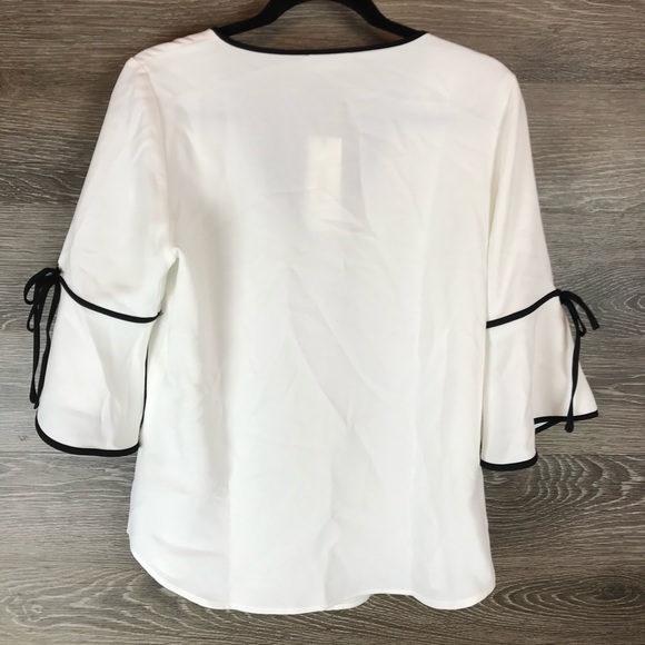 Calvin Klein Contrast Trim Elbow Sleeve top NWT - Picture 8 of 8